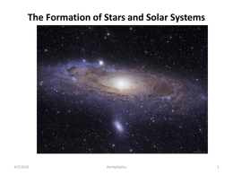 The Formation of Stars and Solar Systems
