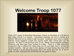 Welcome Troop 1077 - BSA Troop 1077 Dallas, TX