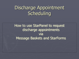 Discharge Scheduling