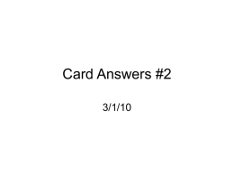 Card Answers #2