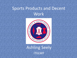 Sports Products and Decent Work