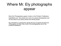 Where Mr. Ely photographs appear