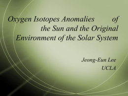 Oxygen Isotopes Anomalies in the Solar System and the G0