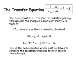The Transfer Equation