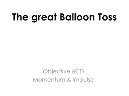 Balloon Toss Lab - Prep