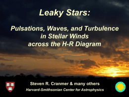 Leaky Stars: Pulsations, Waves, and Turbulence in Stellar Winds