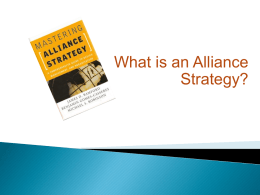 What is an Alliance Strategy?