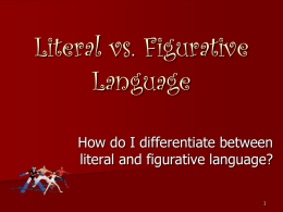 Why Use Figurative Language?