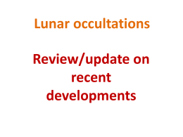 Review and Update on Lunar Occultations
