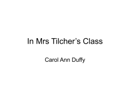 Mrs Tilcher`s Class