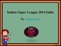Indian Super League 2014 India