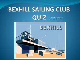 Bexhill Sailing Club April Quiz v@2