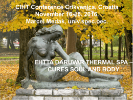 EHTTA Daruvar Thermal Spa - CIHT | Crikvenica International