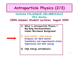 Astroparticle Physics - Indico