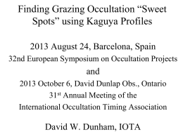 Trying to Hit the Flat Areas of Grazing Occultation Profiles Using