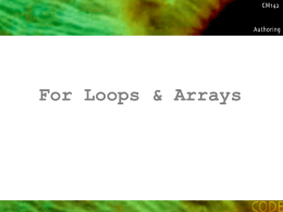 Arrays and For Loops Notes -  Powerpoint