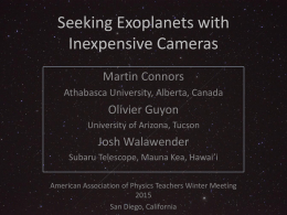 Seeking Exoplanets with Inexpensive Cameras