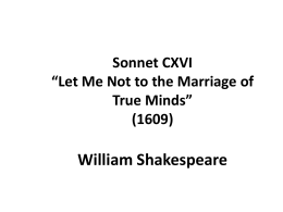 Let Me Not to the Marriage of True Minds