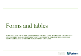 Forms and tables