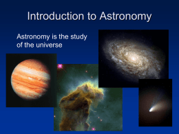Introduction to Astronomy - Western Oregon University