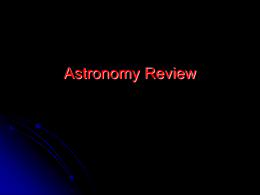 Astronomy Review - Cockeysville Middle