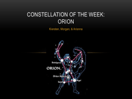 Constellation of the Week: ORION