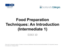 Food preparation techniques an introductionx