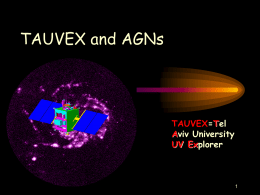 TAUVEX and AGNs