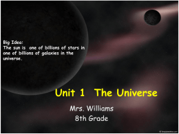 Unit 1 The Universe
