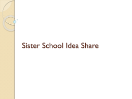 Sister School Idea Share
