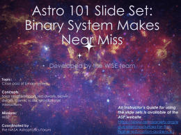 Draft A101 Slide Set #1 - Astronomical Society of the Pacific