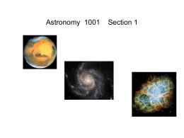 Syllabus Astronomy 1001