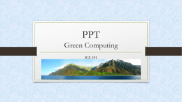 Greencomputingx - University of Hawaii