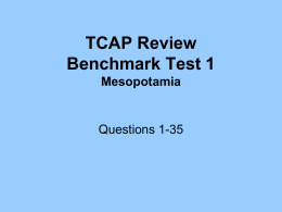 TCAP Review Benchmark Test 1 - Jefferson County Schools, TN