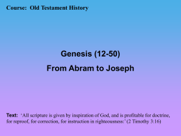 Genesis 12-50 - Bible Teaching Program