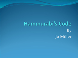 Hammurabi`s Code - Montgomery County Schools