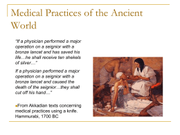 Medical Practices of the Ancient World