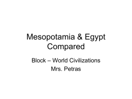 Comparative PowerPoint Mesopotamia and Egypt