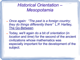 Overview of Mesopotamian History
