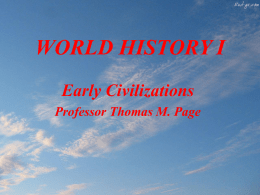 WORLD HISTORY I