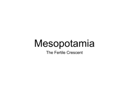 Mesopotamia - The Fertile Crescentx