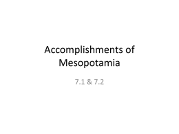 Accomplishments of Mesopotamia - Lawrence 6
