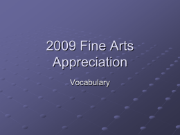 2009 Fine Arts Appreciation