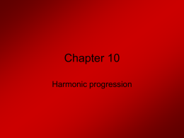 Chapter 10 Harmonic Progression