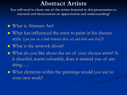 Abstract Artists - Llanishen High School