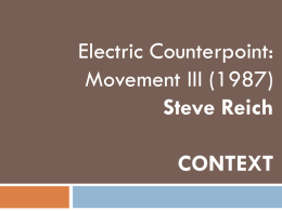 Electric Counterpoint PowerPoint