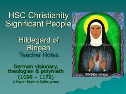 Significant People Hildegard of Bingen