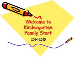 Kindergarten Family Start - ISD 279