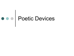 Poetic Devices - Nova Scotia Department of Education