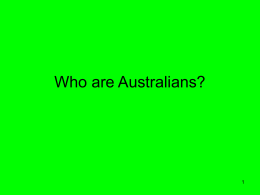 Who are Australians?
